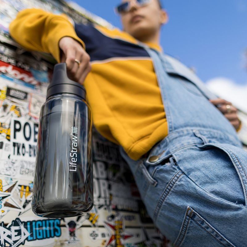 Bottiglia da viaggio Lifestraw Go 2.0 con filtro 1 l nero 4