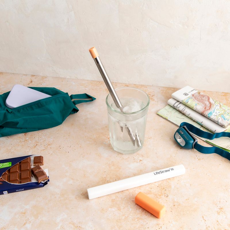 LifeStraw SIP Cannuccia per acqua da 1 pezzo con custodia da trasporto albicocca 5