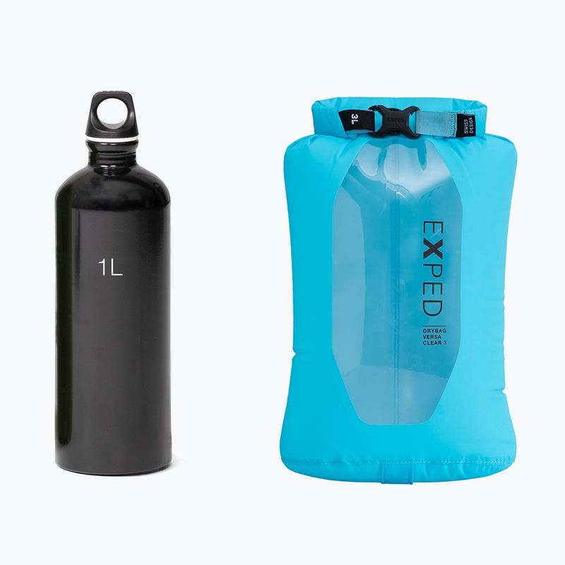 Exped Drybag Versa Clear 3 l ciano borsa impermeabile 2