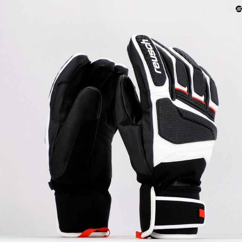 Guanto da sci Reusch Profi SL nero/bianco/rosso fuoco 8
