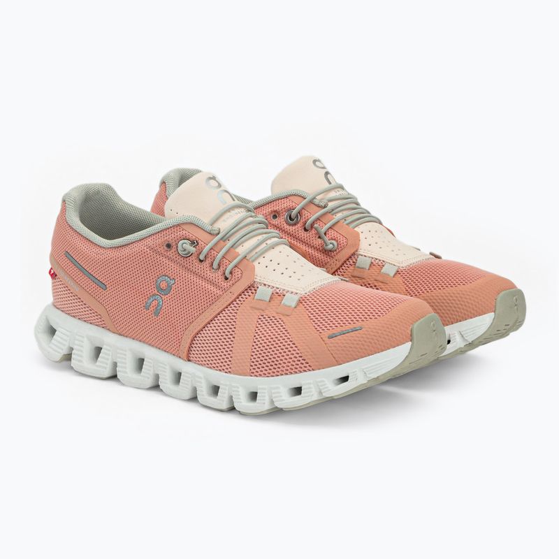 Scarpe da corsa da donna On Cloud 5 rose/shell 4