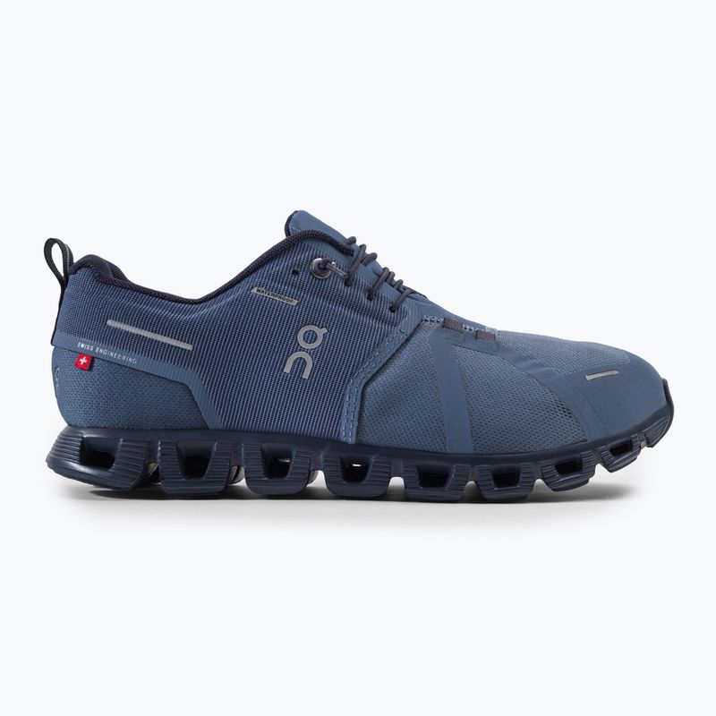 Scarpe da corsa On Cloud 5 Waterproof metal/navy da uomo 2