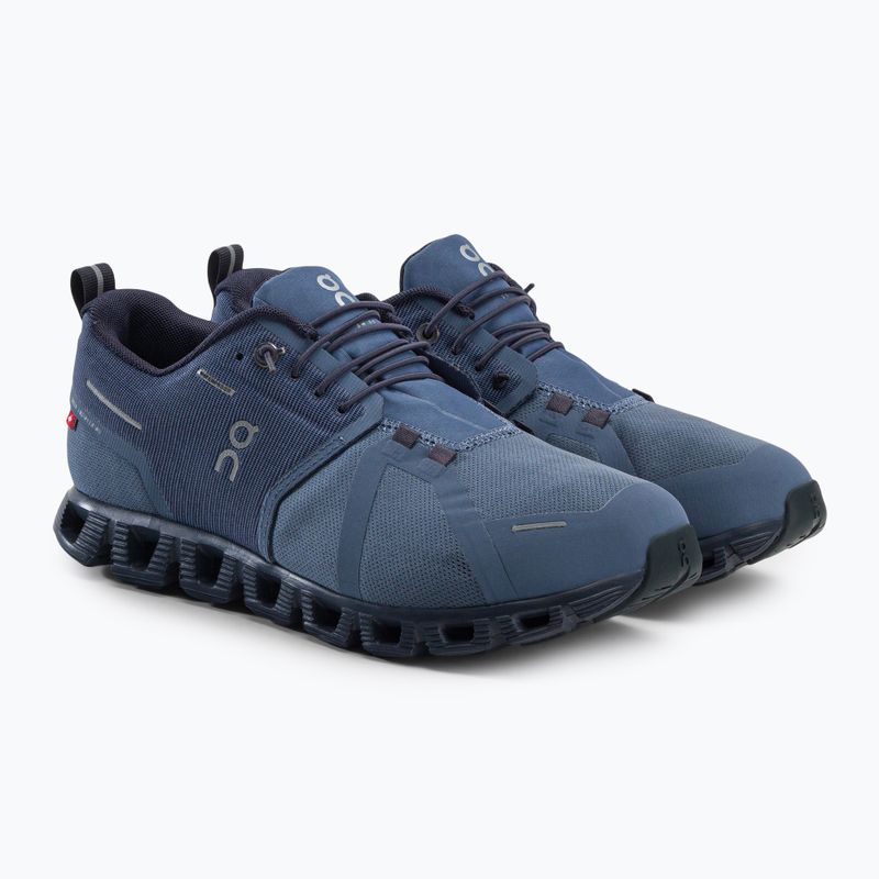 Scarpe da corsa On Cloud 5 Waterproof metal/navy da uomo 5