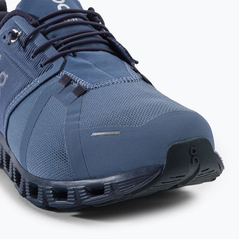 Scarpe da corsa On Cloud 5 Waterproof metal/navy da uomo 7