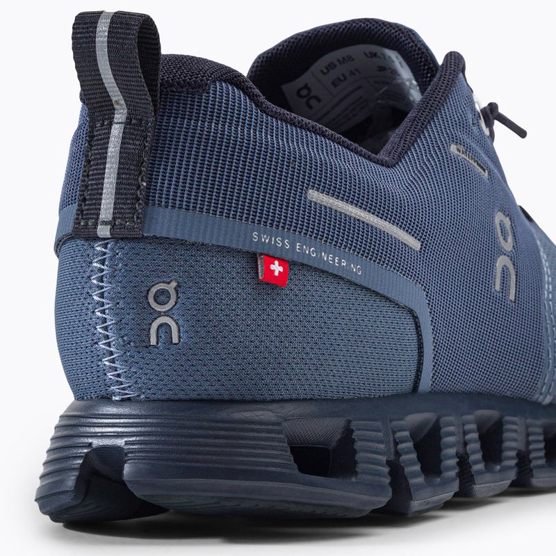 Scarpe da corsa On Cloud 5 Waterproof metal/navy da uomo 9
