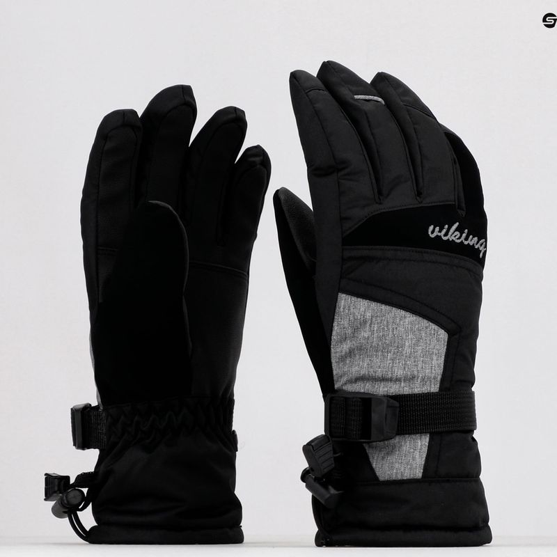 Guanti da sci da donna Viking Ronda Ski grigio scuro 9