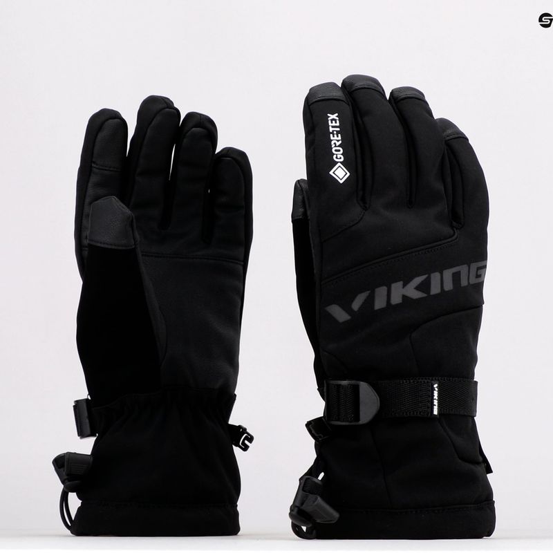 Guanti da sci Viking Hudson GTX da uomo, nero 8