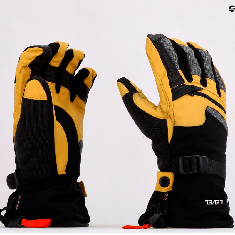 Guanti da snowboard da uomo Level Ranger Leather pk nero 6