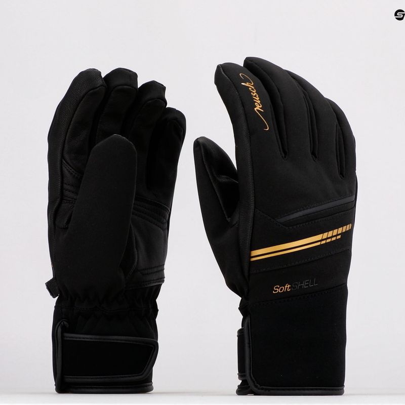 Guanti da sci Reusch Tomke Stormbloxx nero/oro 8