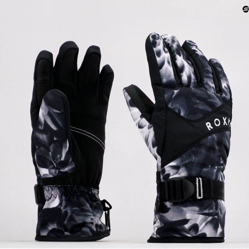 Guanti da snowboard da donna ROXY Jetty true black future flower 6