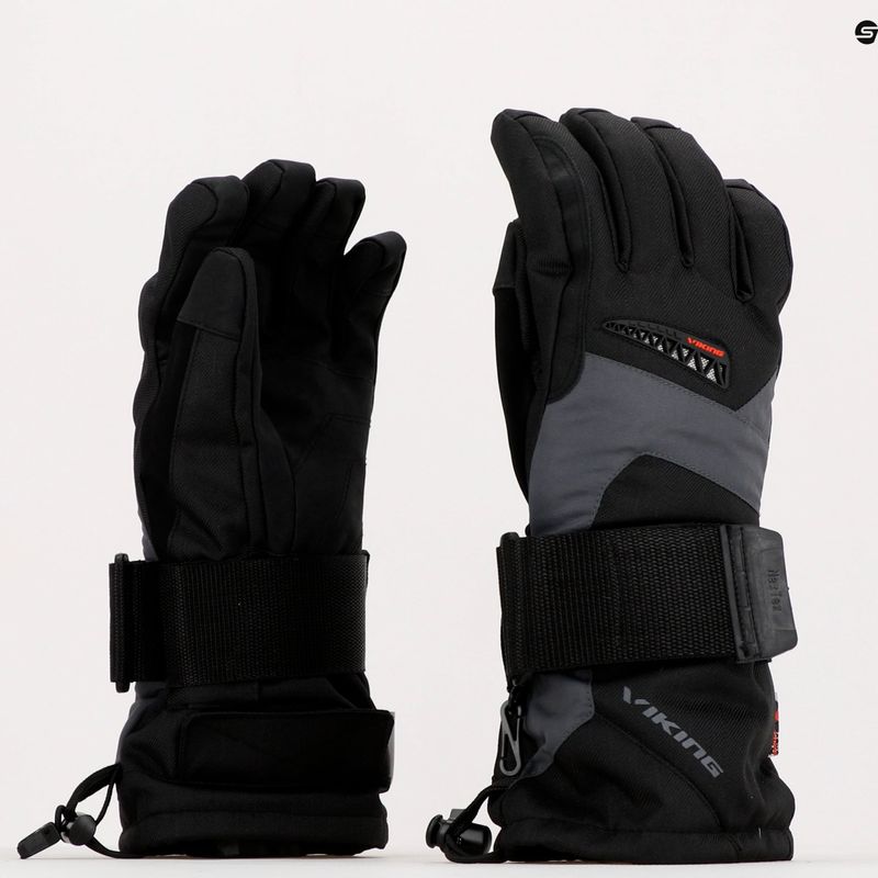 Guanti da snowboard Viking Trex grigio scuro 10