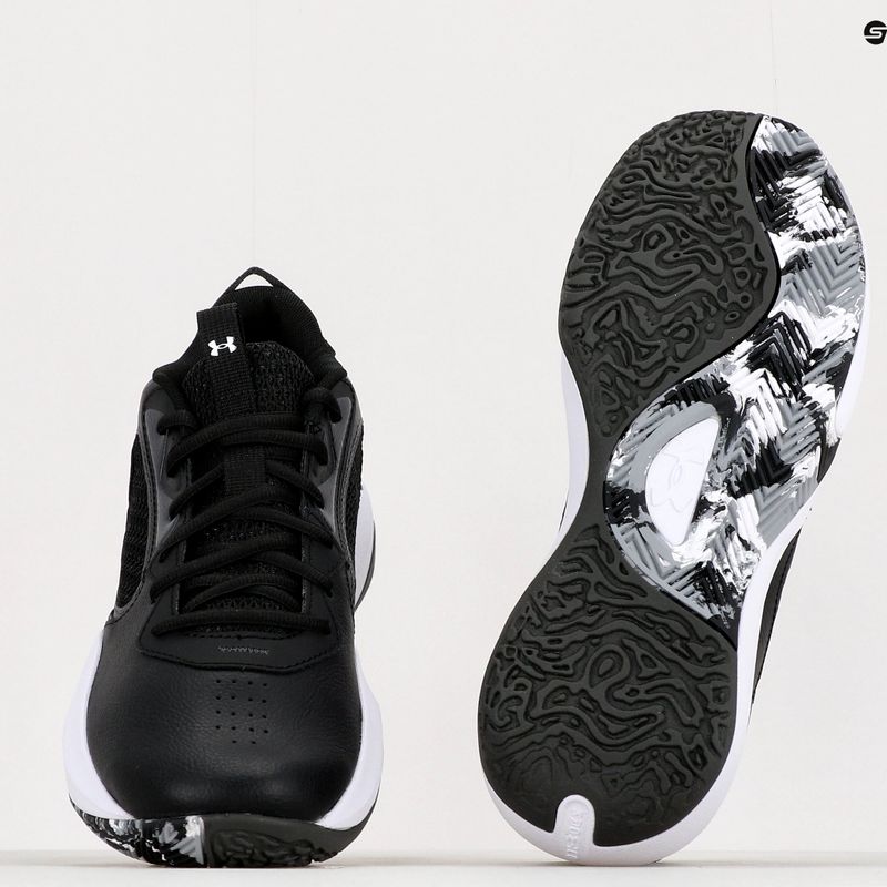 Under Armour Lockdown 6 nero/bianco scarpe da basket per uomo 10