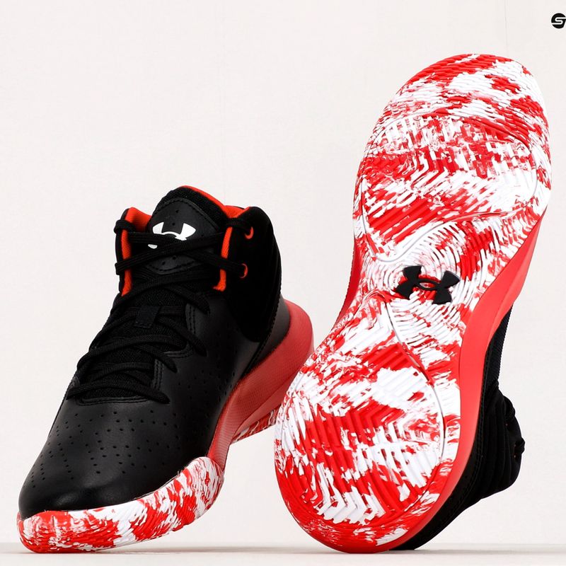 Under Armour Jet '21 scarpe da basket uomo nero/rosso/bianco 10