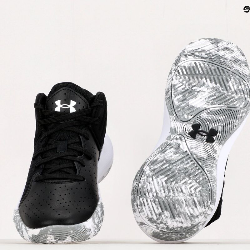 Under Armour GS Jet '21 nero/bianco scarpe da basket per bambini 10