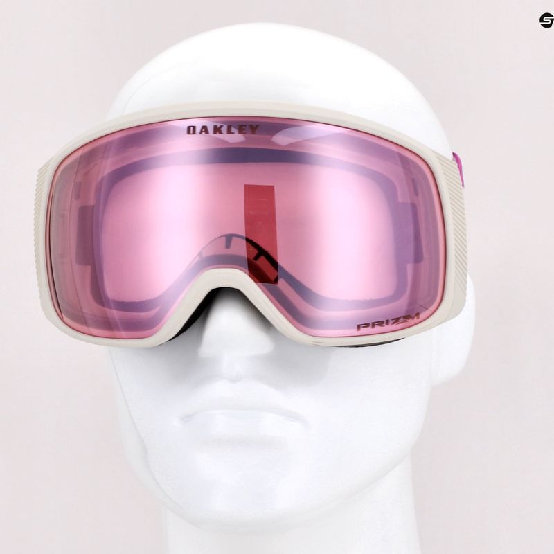 Oakley Flight Tracker M opaco ultra purple/prizm snow hi pink irridium occhiali da sci 5
