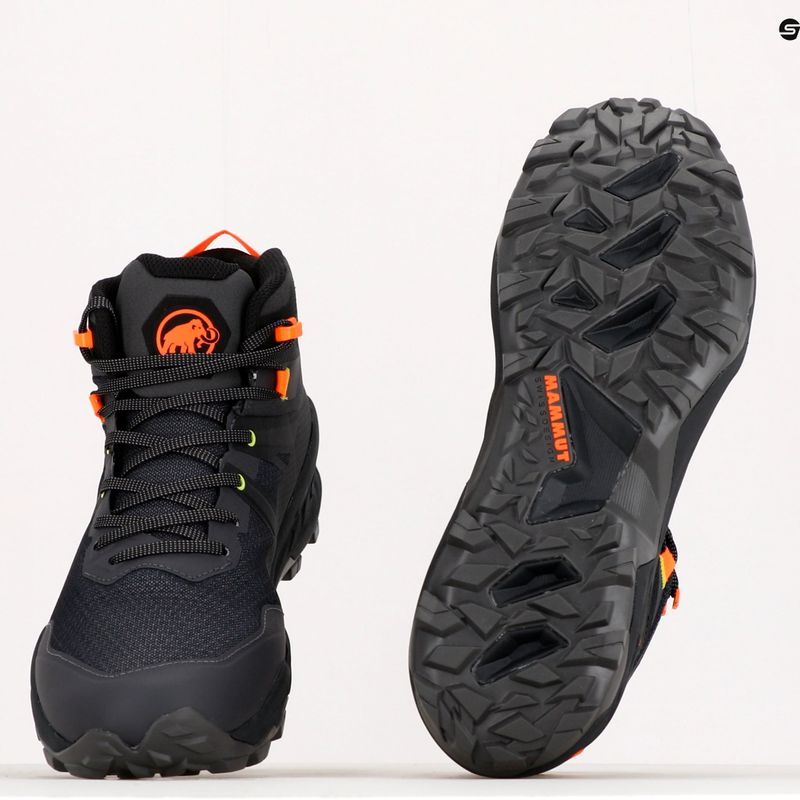 Scarponi da trekking Mammut da uomo Sertig II Mid GTX titanio scuro/arancione vivo 11
