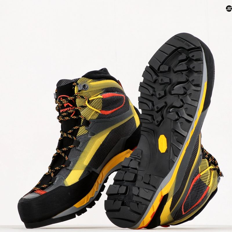 Scarponi da montagna La Sportiva Trango Tech GTX da uomo nero/giallo 11