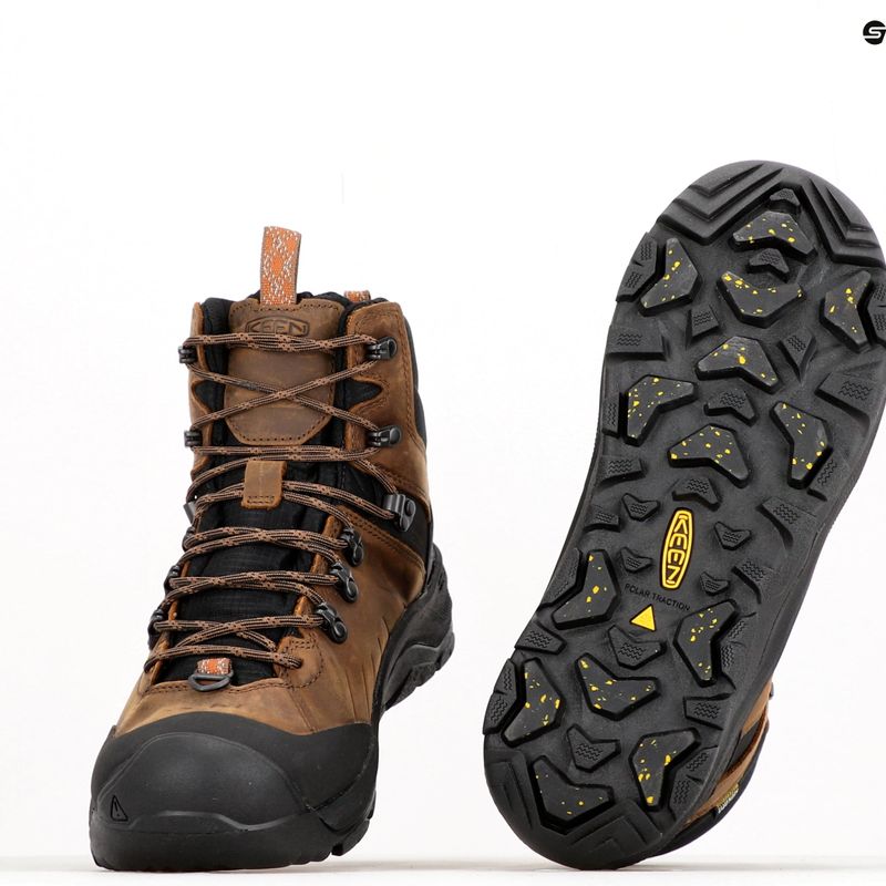 Scarpe da trekking da uomo KEEN Revel IV Mid Polar terra scura/caramello cafe 11