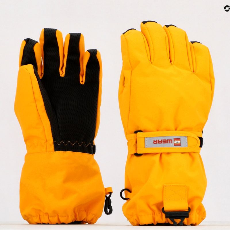 Guanti da sci per bambini LEGO Lwatlin 700 giallo scuro 6