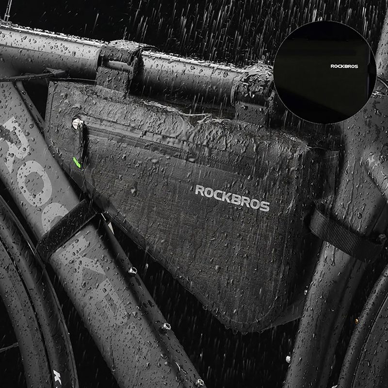 Borsa per telaio di bicicletta Rockbros AS-017 5 l verde scuro 8