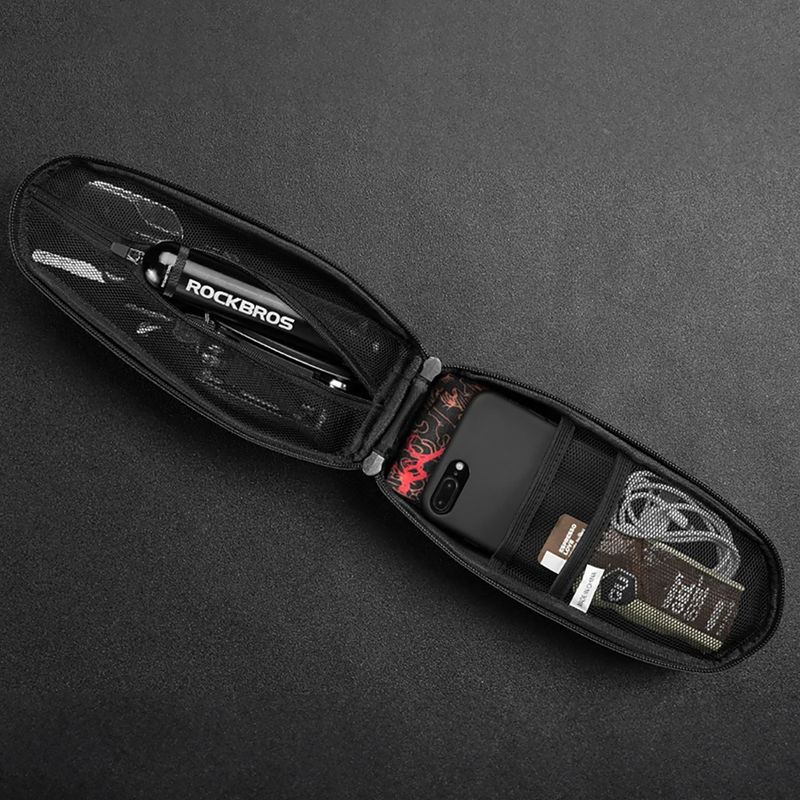 Rockbros B62-1 Borsa per telaio di bicicletta nera da 3 l 7