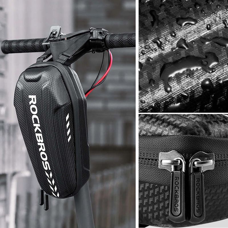 Rockbros B62-1 Borsa per telaio di bicicletta nera da 3 l 8