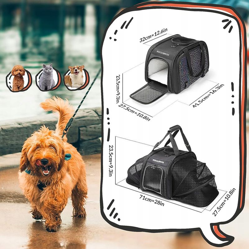 Rockbros Borsa porta animali per bicicletta 30140028 25 l nero 8