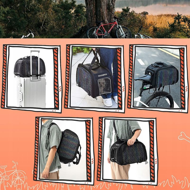 Rockbros Borsa porta animali per bicicletta 30140028 25 l nero 9