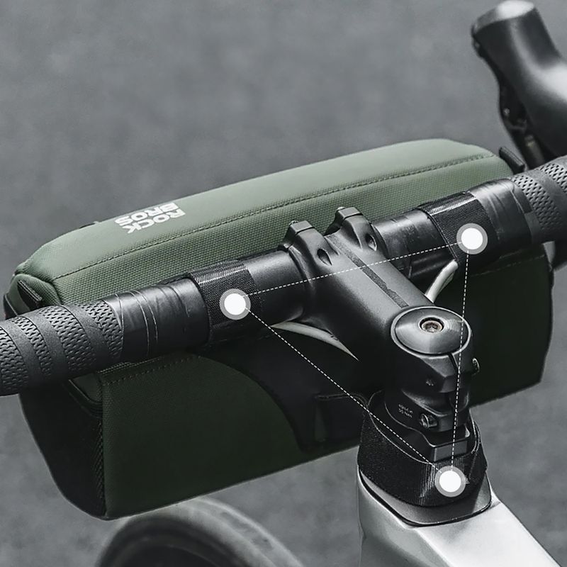 Borsa da manubrio per bici Rockbros 30110054 2,2 l verde 5