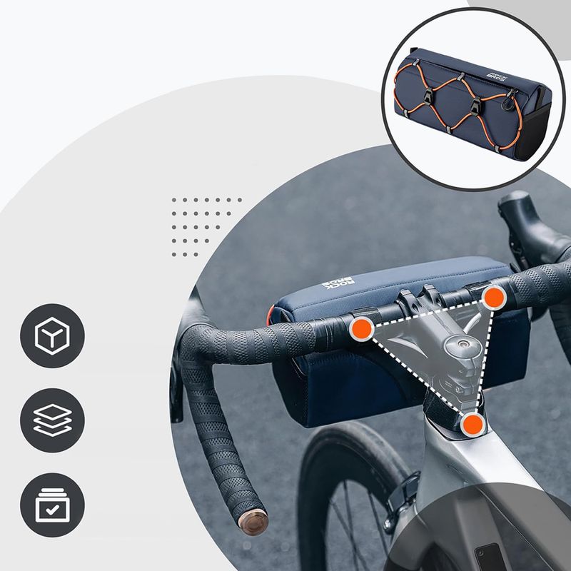 Borsa da manubrio per bicicletta Rockbros 30110054 2,2 l blu 5