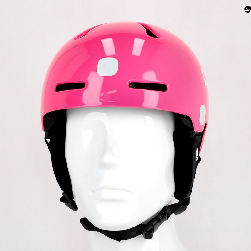 Casco da sci per bambini POC POCito Fornix MIPS rosa fluorescente 15