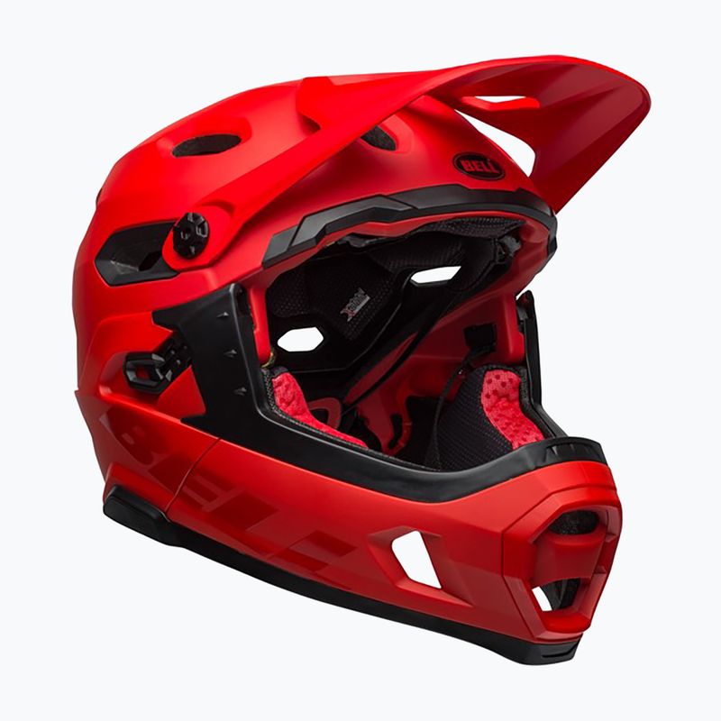 Bell FF Super DH MIPS Spherical casco da bici opaco lucido cremisi/nero