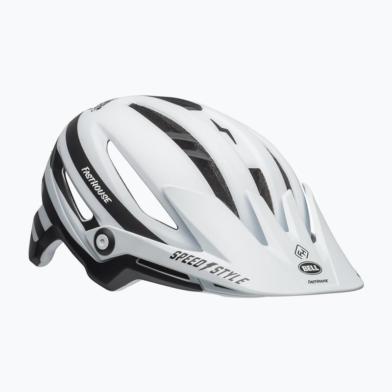 Casco da bici Bell Sixer Integrated MIPS fasthouse stripes bianco/nero opaco