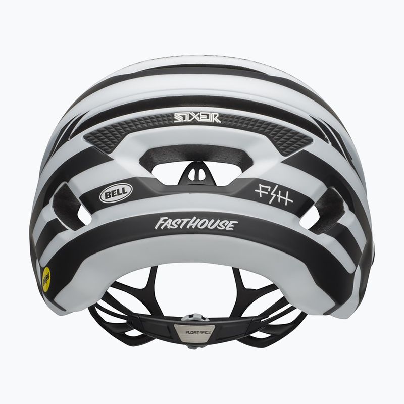 Casco da bici Bell Sixer Integrated MIPS fasthouse stripes bianco/nero opaco 3