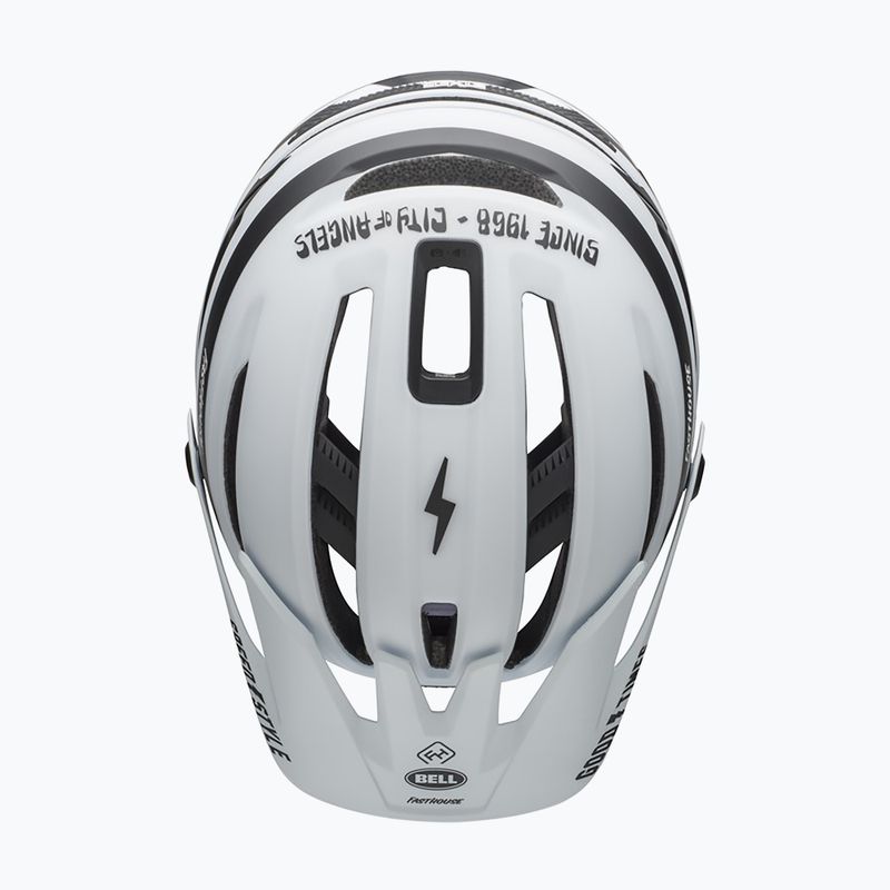 Casco da bici Bell Sixer Integrated MIPS fasthouse stripes bianco/nero opaco 4