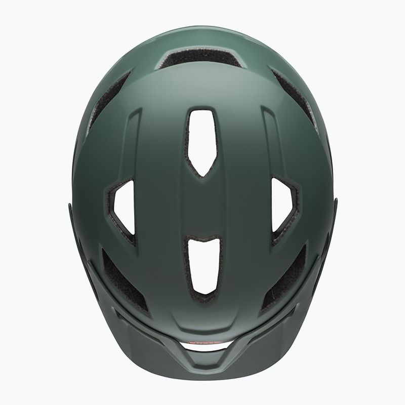 Casco da bici per bambini Bell Sidetrack Integrated MIPS verde scuro/arancio opaco 4