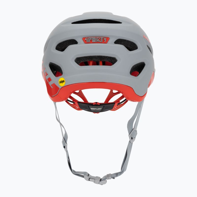 Casco da bici Bell 4Forty Integrated MIPS grigio lucido opaco/cremisi 4