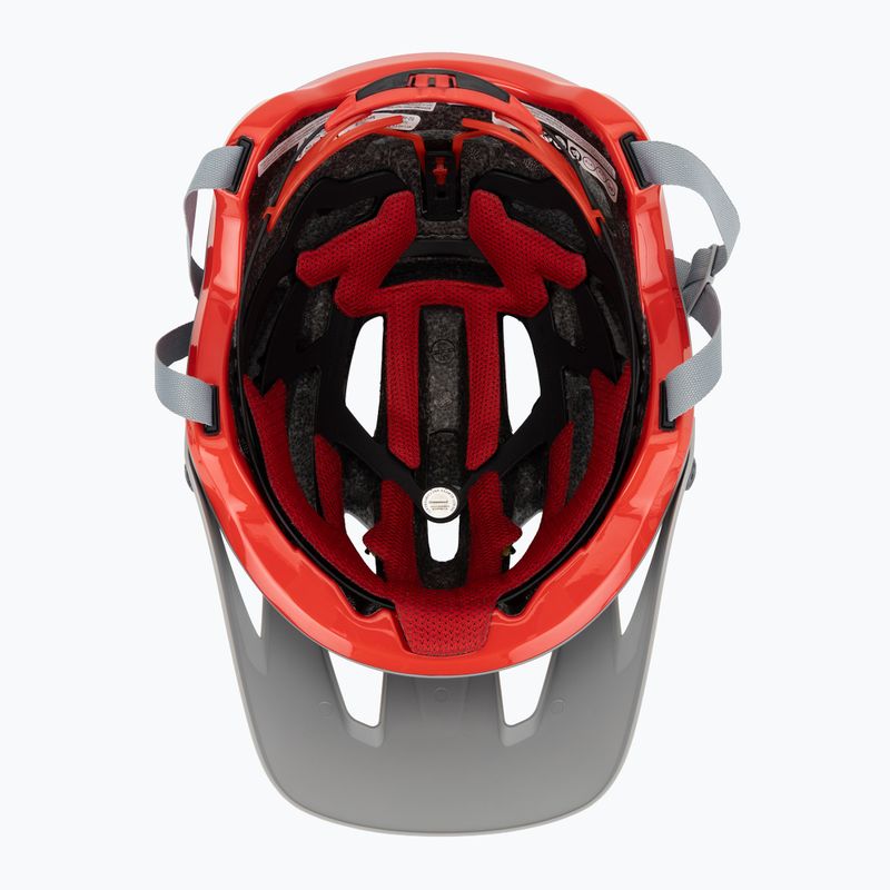 Casco da bici Bell 4Forty Integrated MIPS grigio lucido opaco/cremisi 5