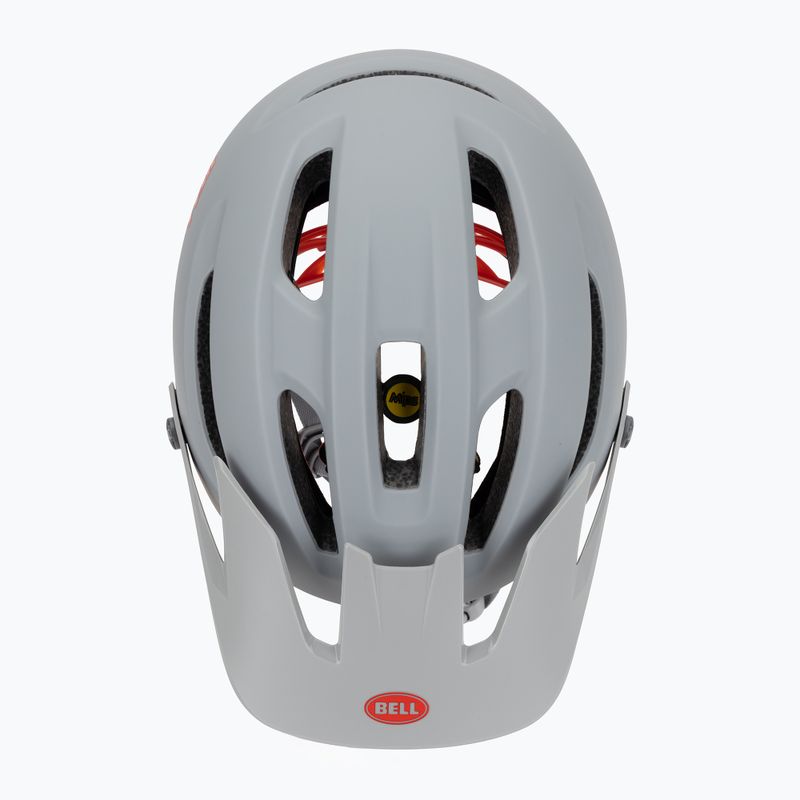 Casco da bici Bell 4Forty Integrated MIPS grigio lucido opaco/cremisi 6