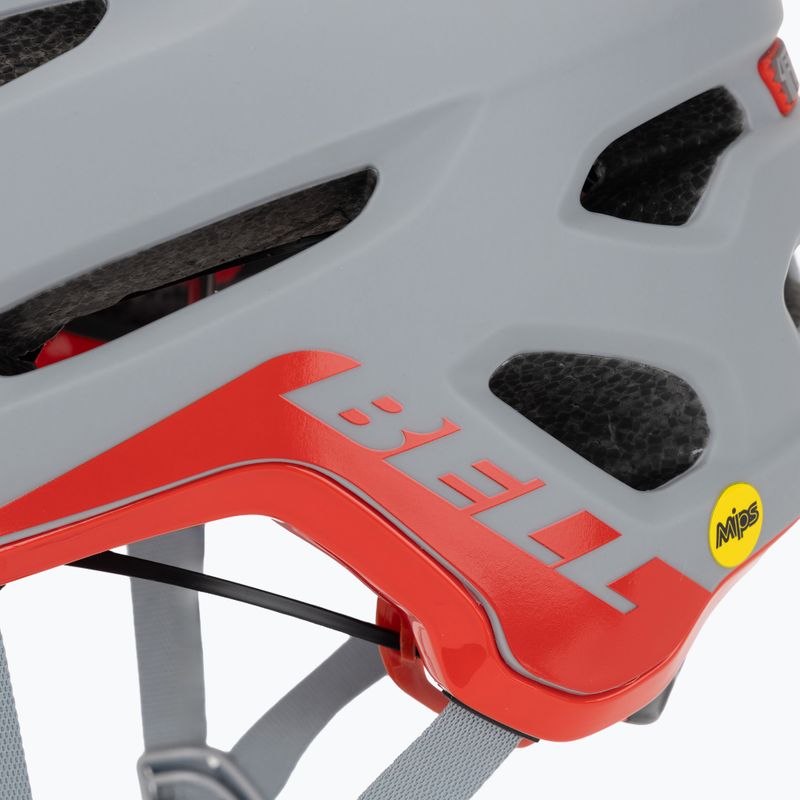 Casco da bici Bell 4Forty Integrated MIPS grigio lucido opaco/cremisi 7
