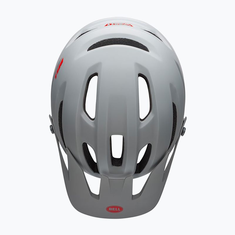 Casco da bici Bell 4Forty Integrated MIPS grigio lucido opaco/cremisi 4