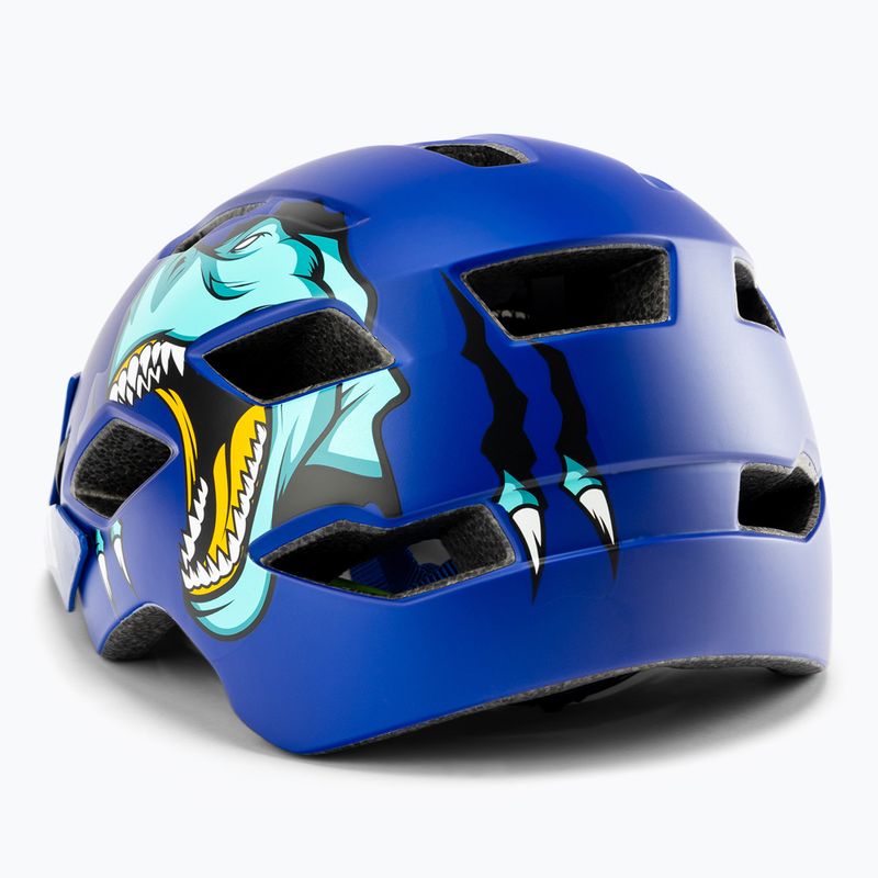 Casco da bici per bambini Bell Sidetrack T-Rex blu opaco 4