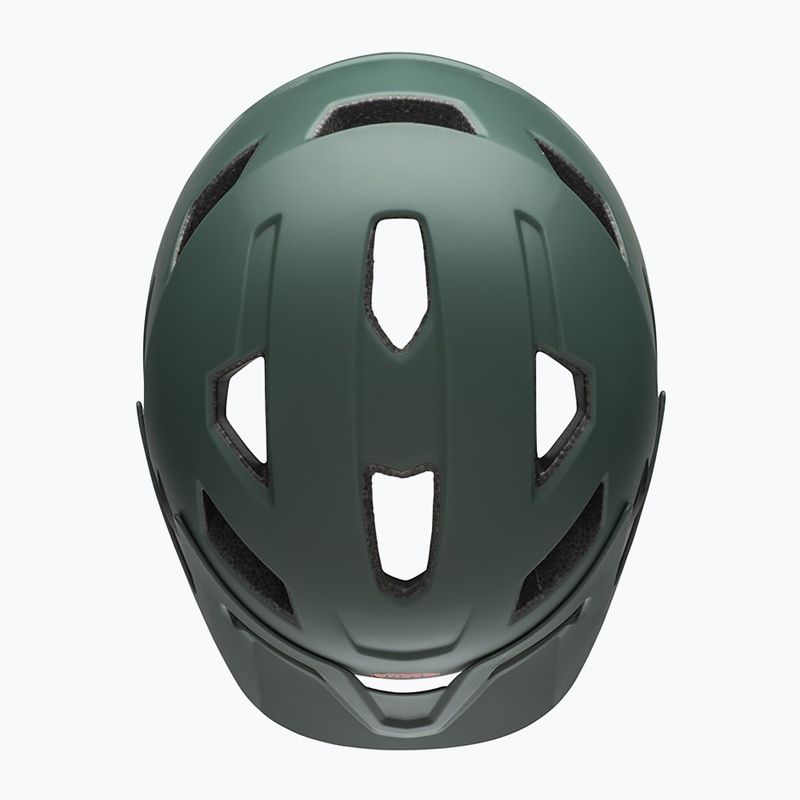 Casco da bici per bambini Bell Sidetrack opaco verde scuro/arancione 4