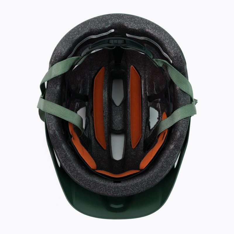 Casco da bici per bambini Bell Sidetrack Jr verde scuro opaco arancione 5