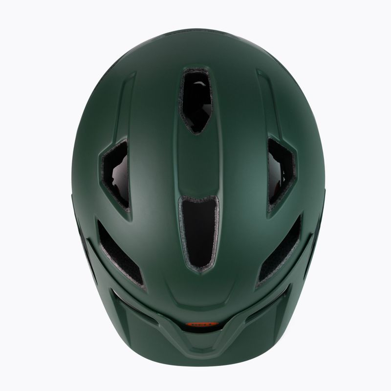 Casco da bici per bambini Bell Sidetrack Jr verde scuro opaco arancione 6