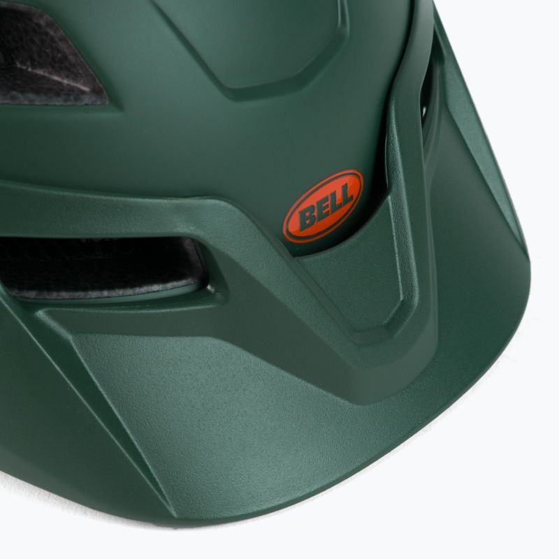 Casco da bici per bambini Bell Sidetrack Jr verde scuro opaco arancione 7