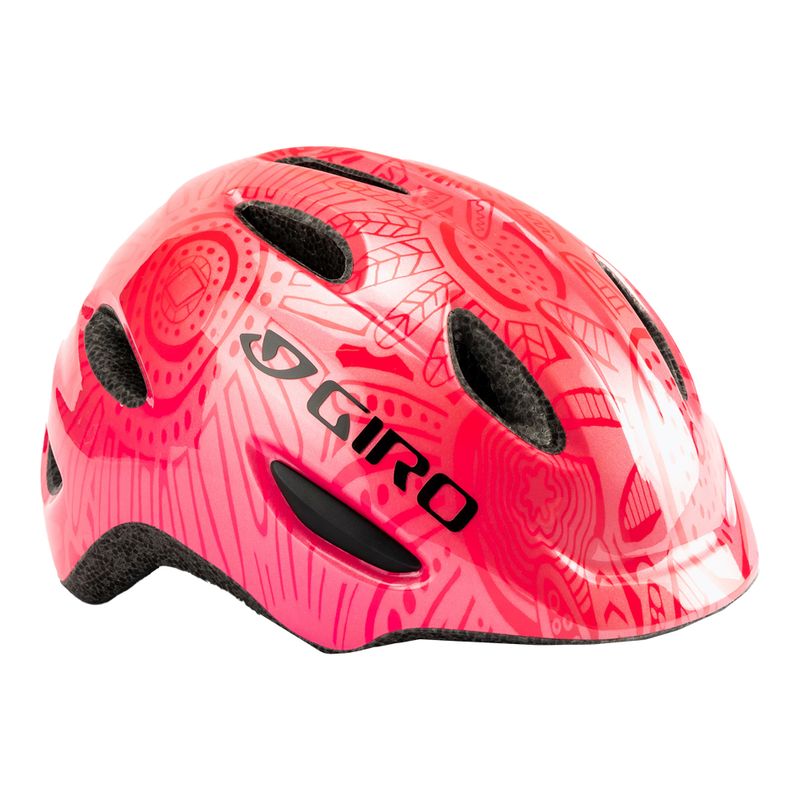 Casco da bici per bambini Giro Scamp rosa brillante perlato