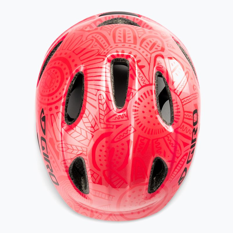 Casco da bici per bambini Giro Scamp rosa brillante perlato 6