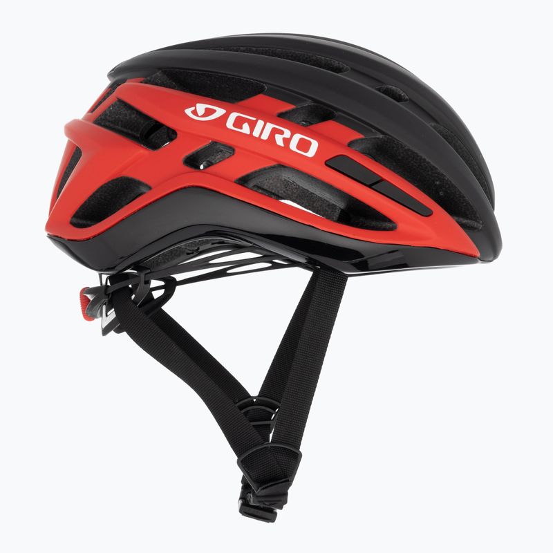 Casco da bicicletta Giro Agilis nero opaco rosso brillante 4