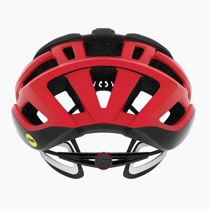 Casco da bicicletta Giro Agilis nero opaco rosso brillante 9